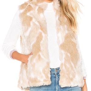 JACK by BB Dakota Faux Fur What Ivory Vest Medium
